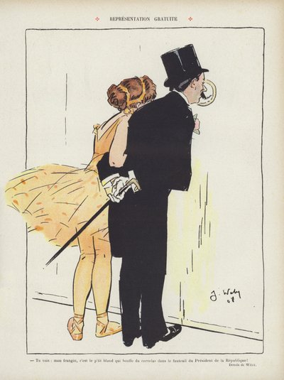 Ilustracja dla Le Rire (kolorowa litografia) autorstwa Jacques Wely