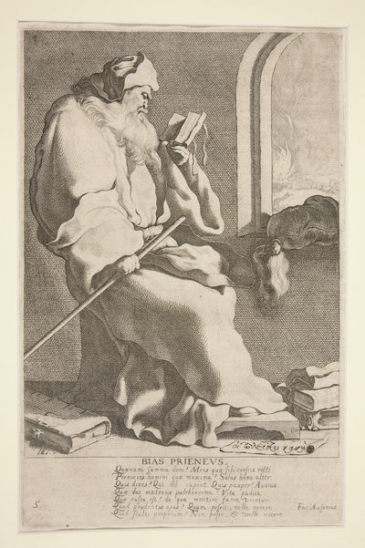 Bias Prieneus, #5 z serii Siedmiu mędrców Grecji autorstwa Jacques de Gheyn III