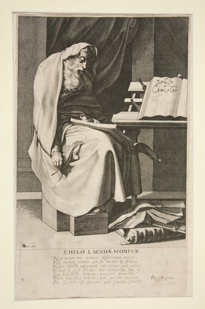 Chilo Lacedaemonius, #3 z serii Siedmiu mędrców Grecji autorstwa Jacques de Gheyn III