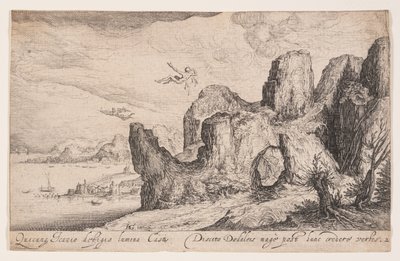 Krajobraz z upadkiem Ikara, od Landscapes autorstwa Jacques de Gheyn II