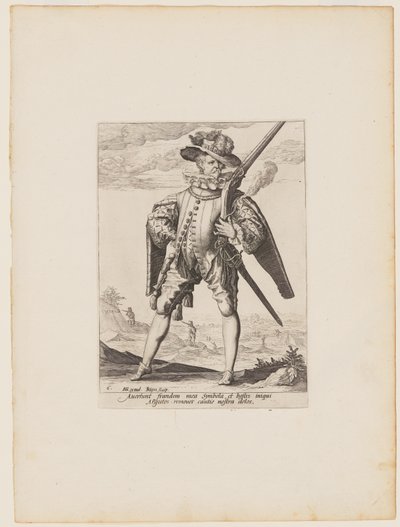 Muszkieter, od oficerów i żołnierzy gwardii cesarza Rudolfa II autorstwa Jacques de Gheyn II