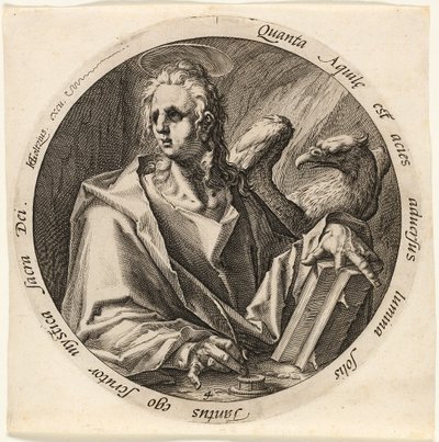 Święty Jan, płyta czwarta z Czterech Ewangelistów autorstwa Jacques de Gheyn II