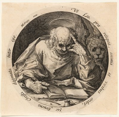 Święty Marek, płyta druga z Czterech Ewangelistów autorstwa Jacques de Gheyn II