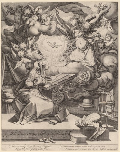 Zwiastowanie autorstwa Jacques de Gheyn II after Abraham Bloemaert