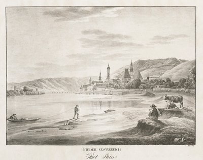 Dolna Austria, miasto Stein, 1819. autorstwa Jakob Alt