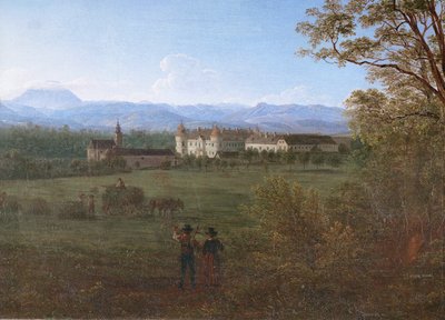 Zamek Weinzierl, Dolna Austria ... (olej na płótnie) autorstwa Jakob Alt