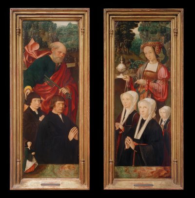 Figurki darczyńców z kluczem św. autorstwa Jakob Cornelisz