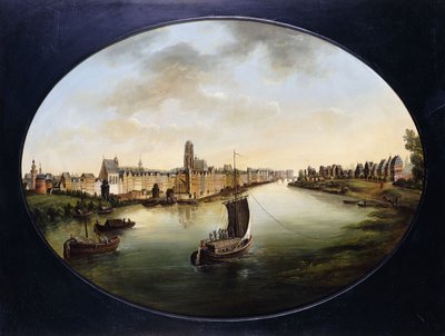 Widok na Frankfurt; Widok na Frankfurt, ok. 1810-18 autorstwa Jakob Diezler