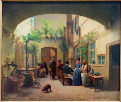 Browar w Gelnhäuser Gasse autorstwa Jakob Fürchtegott Dielmann