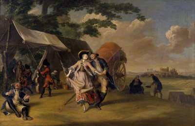 Taniec w obozie, 1765 autorstwa Jakob Michel