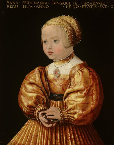 Portret Anny Austriackiej w wieku 2 lat, 1530 autorstwa Jakob Seisenegger