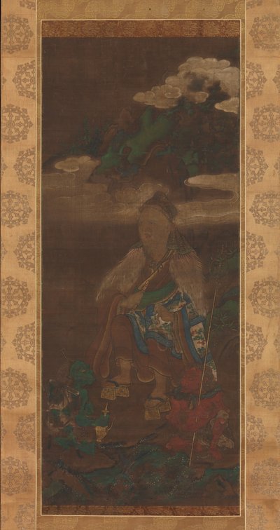 Portret En no Gyoja, koniec XIV-XV wieku. autorstwa Jakusai