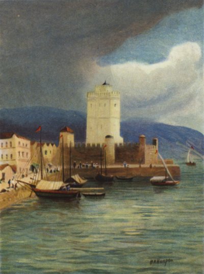 Tesalonika, teraz nazywana Saloniką (kolor lito) autorstwa James (after) Clark