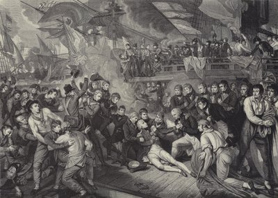 Śmierć admirała Lorda Nelsona w bitwie pod Trafalgar autorstwa James (after) Heath