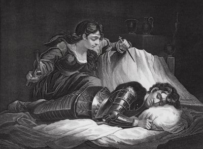 Jael i Sisera, Sędziowie, rozdz. 4, w. 17, 22 (rycina) autorstwa James (after) Northcote