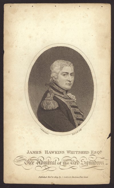 James Hawkins-Whitshed, brytyjski admirał (grawerowanie) autorstwa James (after) Northcote