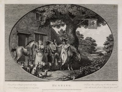 Polowanie, grawerowane przez Roberta Pollarda (1755-1838) autorstwa James (after) Pollard