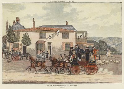 On the Highgate Road - „Woodman” (kolor lito) autorstwa James (after) Pollard