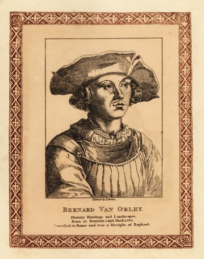 Bernard van Orley, flamandzki artysta renesansowy.1817 (akwaforta) autorstwa James (c.1780 after 1820) Girtin