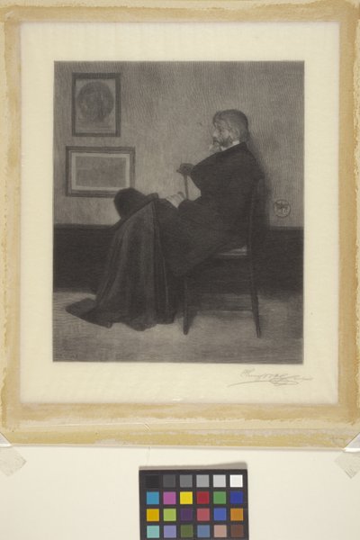 Thomas Carlyle (drzeworyt) autorstwa James Abbott McNeill (attr.to) Whistler