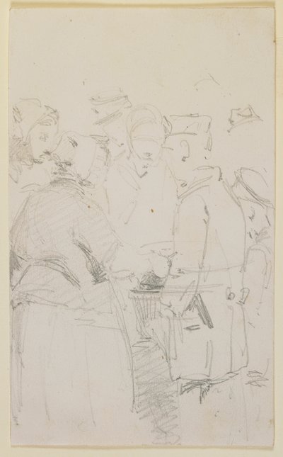 Grupa figur wokół kosza, 1858. autorstwa James Abbott McNeill Whistler