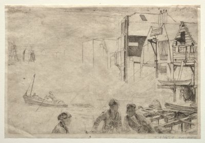 Nabrzeże. autorstwa James Abbott McNeill Whistler