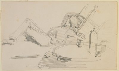 Mężczyzna leżący na łóżku, 1858. autorstwa James Abbott McNeill Whistler