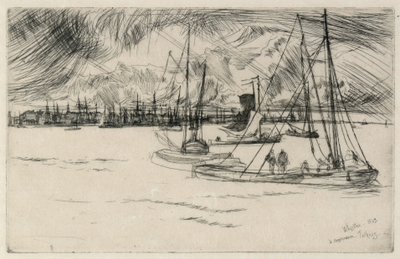 Amsterdam z Tolhuis autorstwa James Abbott McNeill Whistler