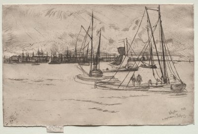 Amsterdam z Tolhuis, 1863. autorstwa James Abbott McNeill Whistler