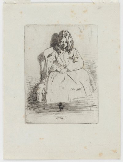Annie, Siedzi, 1858. autorstwa James Abbott McNeill Whistler