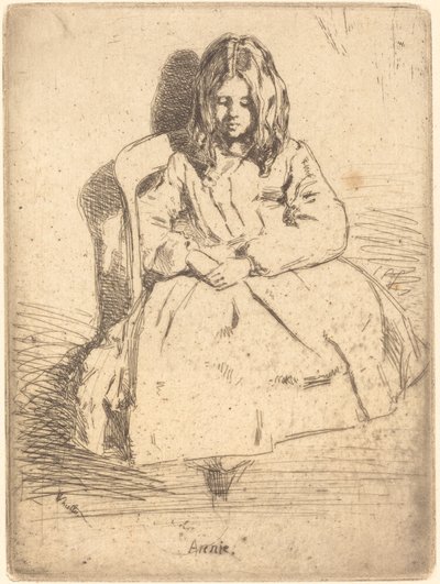 Annie w pozycji siedzącej, 1858. autorstwa James Abbott McNeill Whistler