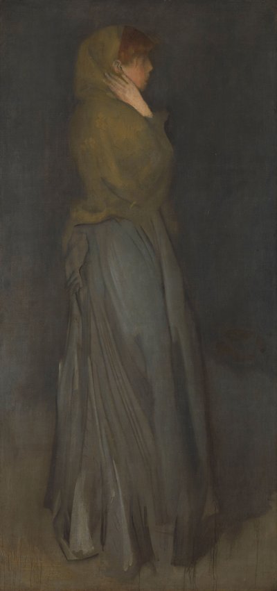 „Układ w kolorze żółtym i szarym”: Effie Deans autorstwa James Abbott McNeill Whistler