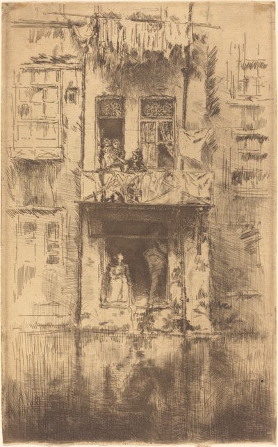 Balkon, Amsterdam, 1889. autorstwa James Abbott McNeill Whistler