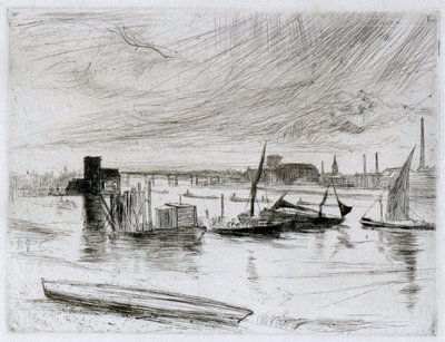 Świt Battersea (molo Cadogan) autorstwa James Abbott McNeill Whistler