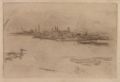 Poranek Battersea, 1875. autorstwa James Abbott McNeill Whistler