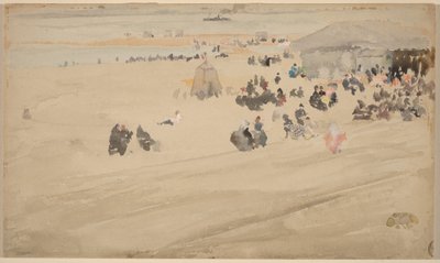 Scena na plaży, prawdopodobnie 1885 (akwarela) autorstwa James Abbott McNeill Whistler