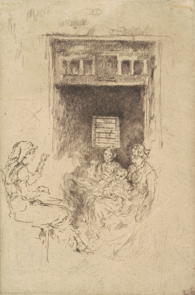 Koralikowce, 1880 (akwaforta czarna na papierze kładzionym) autorstwa James Abbott McNeill Whistler