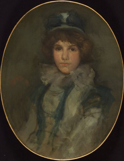 Niebieski i koralowy: Mała niebieska czapeczka, 1898 autorstwa James Abbott McNeill Whistler