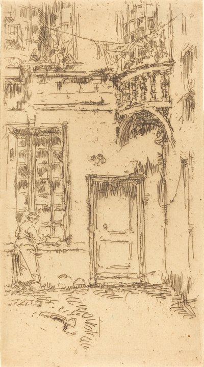 Dziedziniec, Rue P.L. Kurier, 1888. autorstwa James Abbott McNeill Whistler