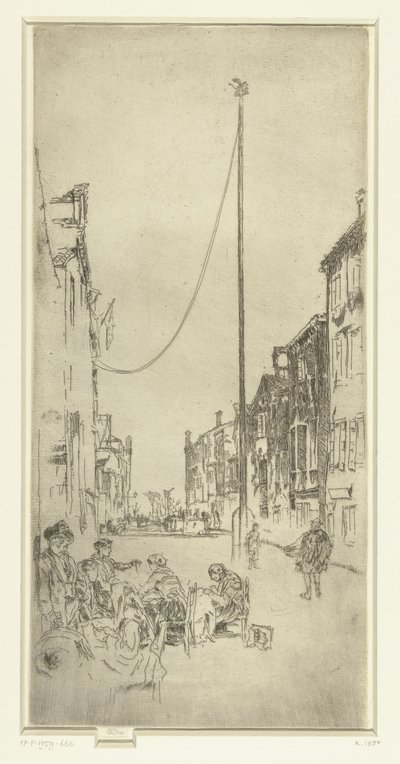 De maszt Maszt Wenecja: Dwanaście akwafort (tytuł serii) autorstwa James Abbott McNeill Whistler