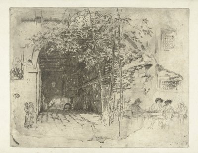 Przejście pod domem w Wenecji Tragetta Wenecja: Twelve Etchings (tytuł serii) autorstwa James Abbott McNeill Whistler