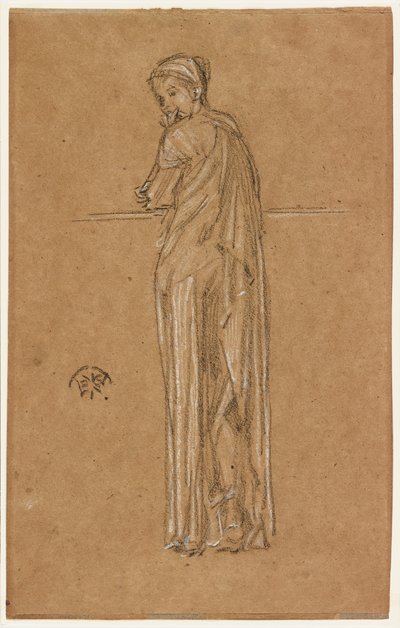 Drapowana postać stojąca, 1870-1873. autorstwa James Abbott McNeill Whistler