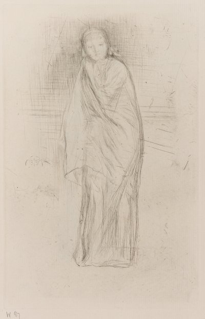 Drapowany model, 1870. autorstwa James Abbott McNeill Whistler