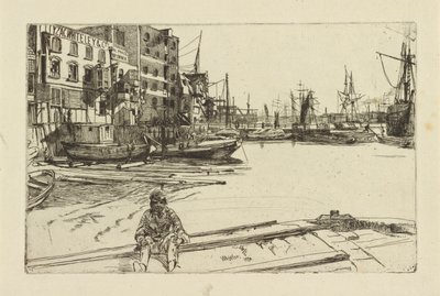 Eagle Wharf Tyzac Whiteley and Co., 1859. autorstwa James Abbott McNeill Whistler