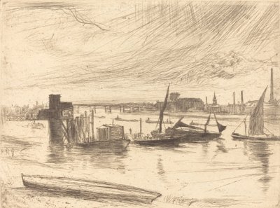 Wczesny poranek, Battersea, 1861. autorstwa James Abbott McNeill Whistler