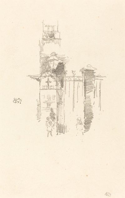 Brama wjazdowa, 1887 r. autorstwa James Abbott McNeill Whistler