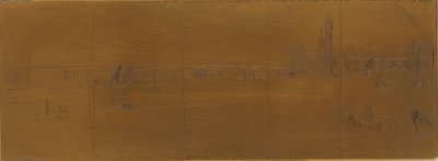 Płyta do akwaforty: Old Westminster Bridge, 1859. autorstwa James Abbott McNeill Whistler