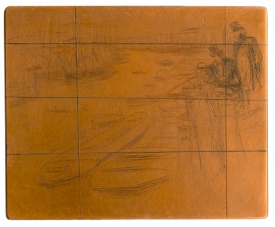 Tabliczka do akwaforty: Mały basen, 1861. autorstwa James Abbott McNeill Whistler
