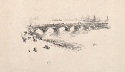 Wieczór, Mały Most Waterloo, 1896. autorstwa James Abbott McNeill Whistler