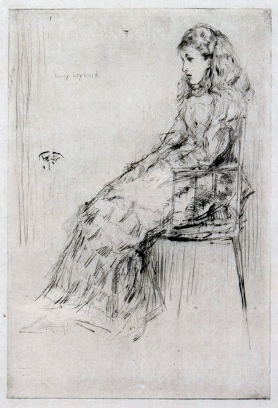 Fanny Leyland, c.1874 (sucha igła) autorstwa James Abbott McNeill Whistler